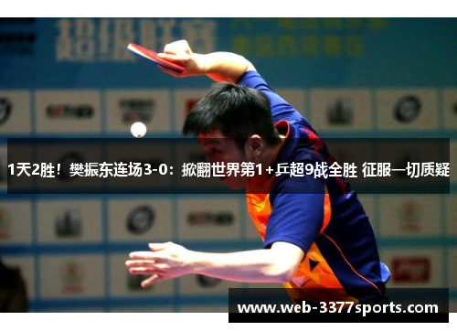 1天2胜！樊振东连场3-0：掀翻世界第1+乒超9战全胜 征服一切质疑